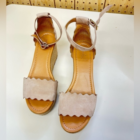 J.Crew Ivory Scalloped Espadrilles - Picture 1 of 5